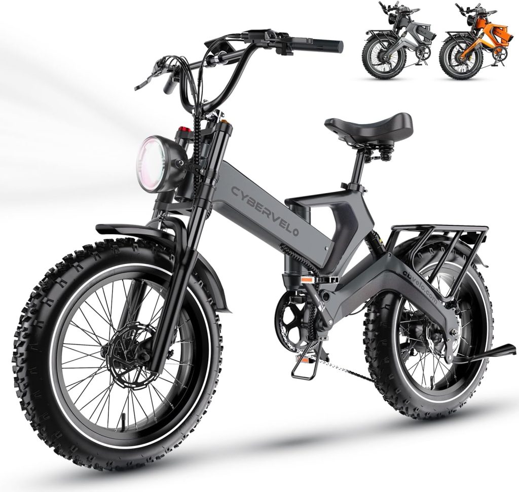 Cybervelo 1000W(Peak 1500W) Folding Electric Bike for Adults,Up to 130Miles,48V 40Ah Removable Battery,20" x 4.0 Fat Tire Foldable Electric Bicycle,8-Speed Electric Mountain E-Bike,Commuter Ebikes review - Electric bike https://www.amazon.com/dp/B0FNMT1L2N - Cybervelo 1000W(Peak 1500W) Folding Electric Bike for Adults,Up to 130Miles,48V 40Ah Removable Battery,20" x 4.0 Fat Tire Foldable Electric Bicycle,8-Speed Electric Mountain E-Bike,Commuter Ebikes review