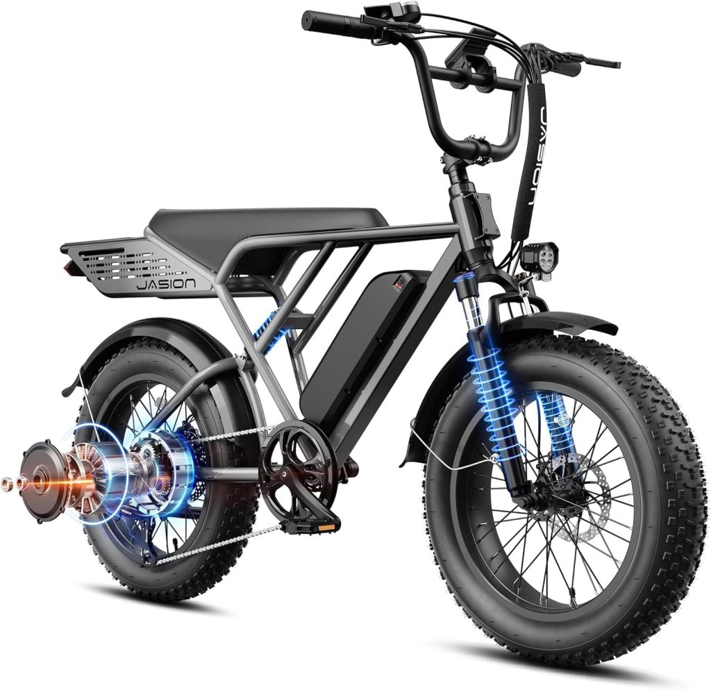 Jasion RetroVolt Electric Bike for Adults, 70-Mile Range, Removable Battery - Electric bike Jasion RetroVolt Electric Bike for Adults, 70-Mile Range, Removable Battery