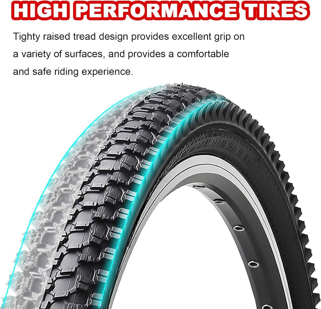 2-Pack 26x1.95/24x1.95/20x2.125 Inch Mountain Bike Tires, Off-Road Bicycle Replacement Folding MTB Tires Set, Schrader Valve Bike Tubes, Bicycle Tire Levers and Tire Liners review - Bike Accessories 2-Pack 26x1.95/24x1.95/20x2.125 Inch Mountain Bike Tires, Off-Road Bicycle Replacement Folding MTB Tires Set, Schrader Valve Bike Tubes, Bicycle Tire Levers and Tire Liners review