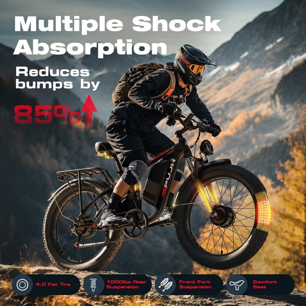 4000W Dual Motor Ebike 52V Up to 100 Miles 52V 24" Fat Tire PU354 review - Electric bike 4000W Dual Motor Ebike 52V Up to Miles 52V 24" Fat Tire PU354