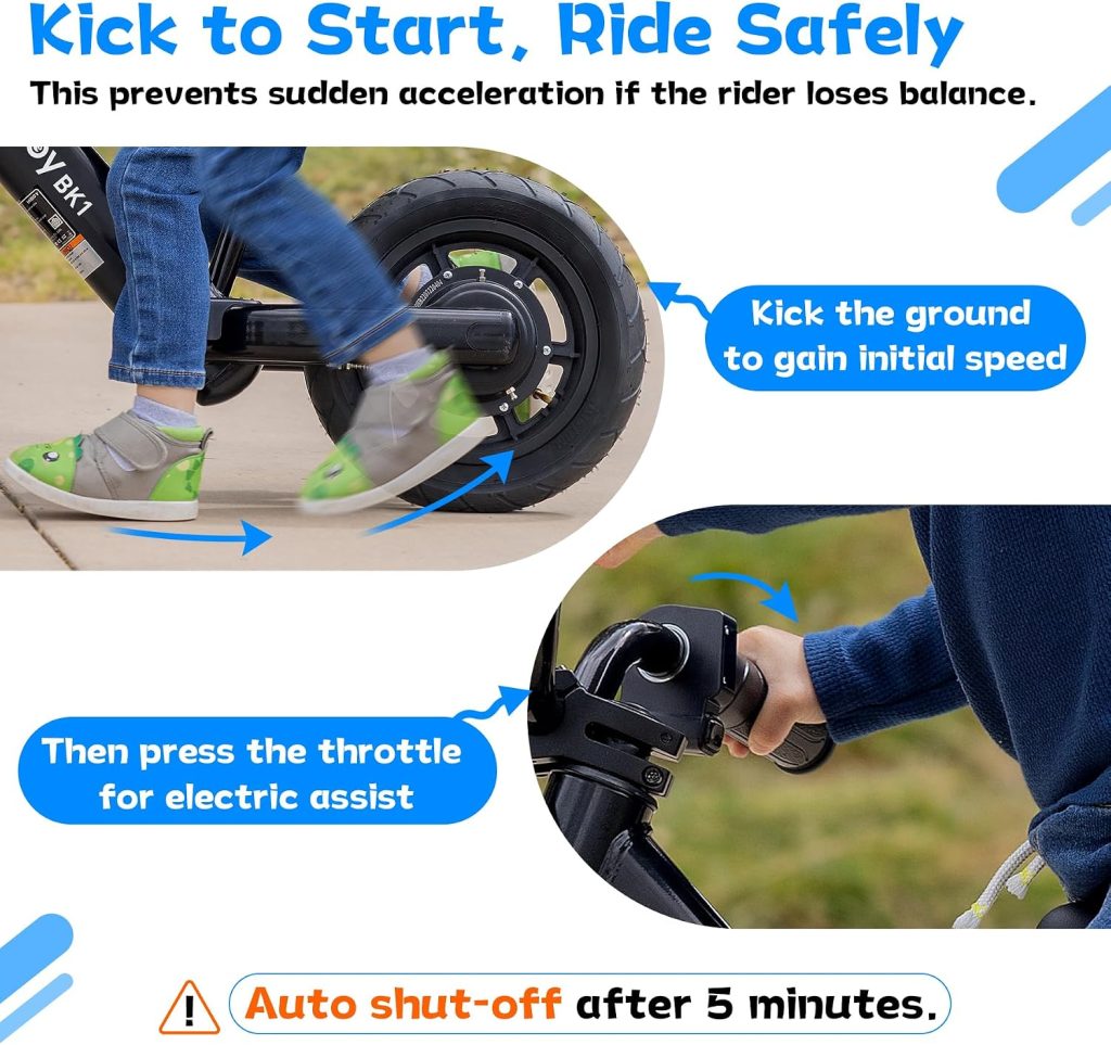 Hiboy BK1 Kids Electric Balance Bike review - Electric bike Hiboy BK1 Kids Electric Balance Bike, Ages 3-5, 12-Inch Tires, UL 2272