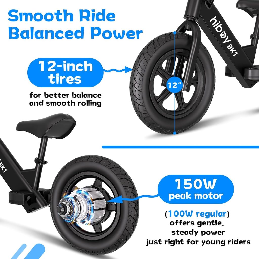 Hiboy BK1 Kids Electric Balance Bike review - Electric bike Hiboy BK1 Kids Electric Balance Bike, Ages 3-5, 12-Inch Tires, UL 2272