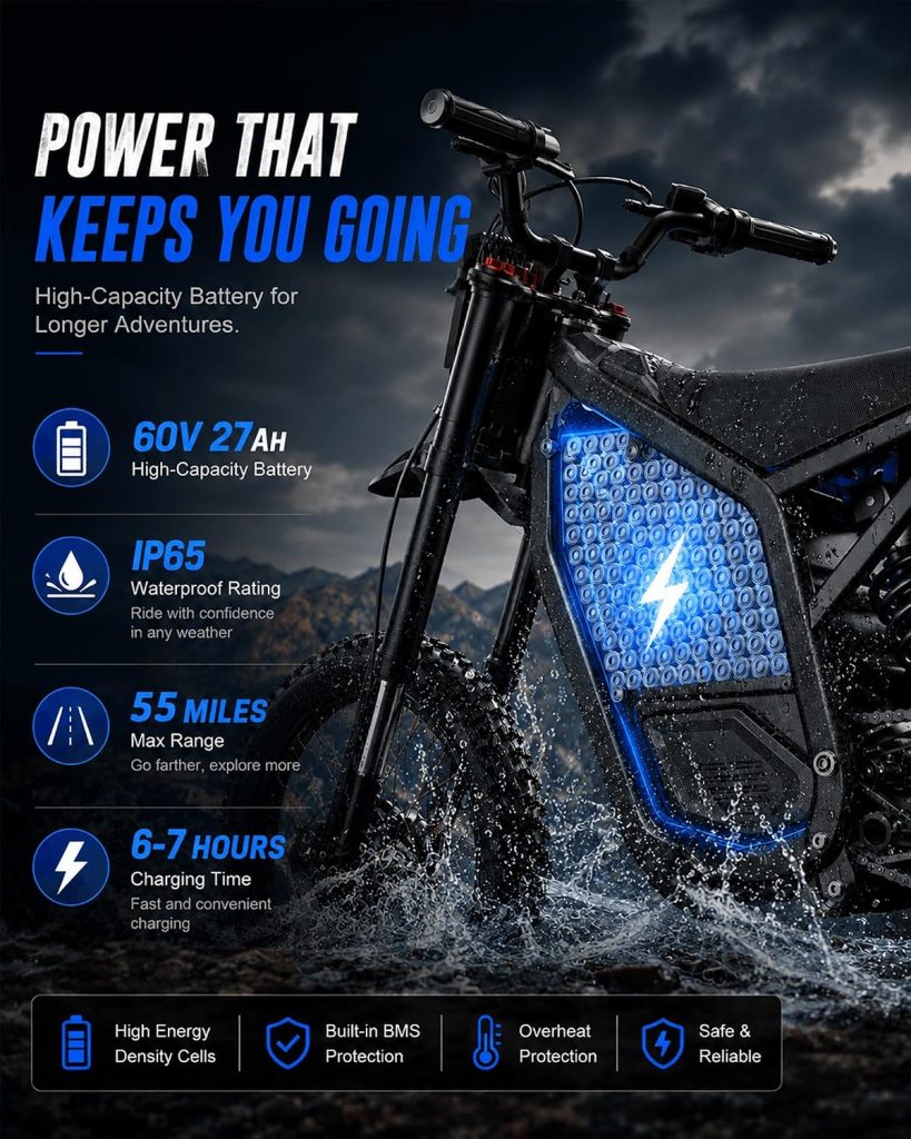 Electric Dirt Bike 5500W Peak Power, Electric Motorcycles review - Electric bike https://www.amazon.com/dp/B0H6W1LWS2 - Electric Dirt Bike 5500W Peak Power, Electric Motorcycles review